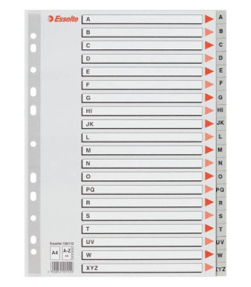 INDICE ESSELTE PP ALF.A4 20 ps.GRIS