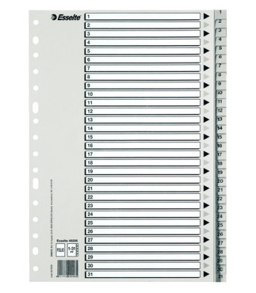 INDICE ESSELTE PP NUM.Fº ps.1-31 IND.B/N