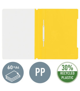 DOSSIER FASTENER LEITZ PVC A4 TARJ.AMAR.