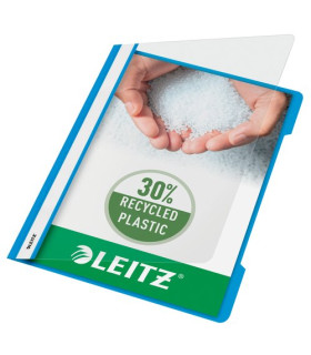 DOSSIER FASTENER LEITZ PVC A4 TARJ.AZ.CL