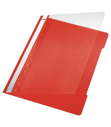 DOSSIER FASTENER LEITZ PVC A4 TARJ.ROJO