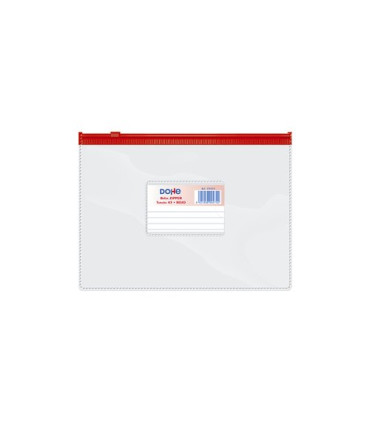 DOSSIER SOBRE DOHE ZIP A5 APAIS.PVC ROJO
