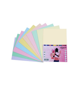 PAPEL COLOR FABRISA A4 80g 100h S.PASTEL