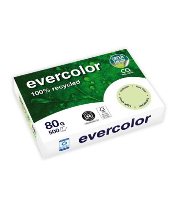 PAPEL RECICL. A4 EVERCOLOR 80g 500h VERD