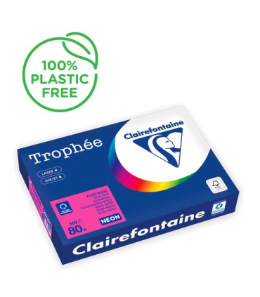 PAPEL COLOR A4 TROPHEE 80g 500h ROSA
