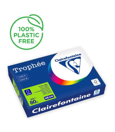 PAPEL COLOR A4 TROPHEE 80g 500h VERDE