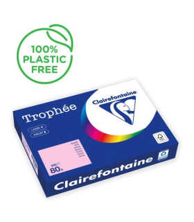 PAPEL COLOR A4 TROPHEE 80g 500h ROSA