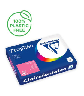 PAPEL COLOR A4 TROPHEE 80g 500h ROSA FUC