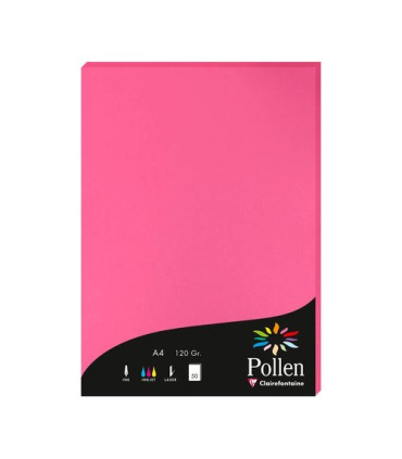 PAPEL CLAIREFONTAINE POLLEN A4 50h FUCSI