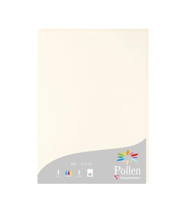 PAPEL CLAIREFONTAINE POLLEN A4 25h BLANC