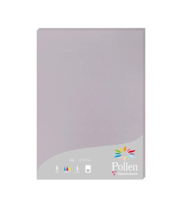 PAPEL CLAIREFONTAINE POLLEN A4 25h GRIS