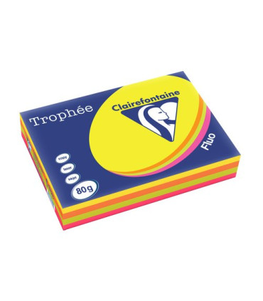 PAPEL COLOR A3 TROPHEE 80g 500h SURT.FLU