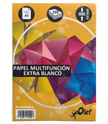 PAPEL A5 OLEF 80g 500h LISO (CUARTILLA)