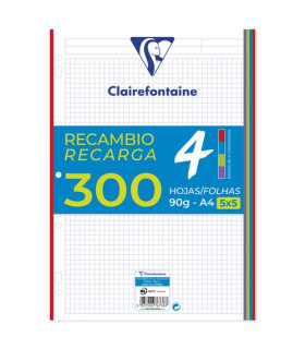 RECAMBIO CLAIREF.A4 5x5 300h BAN.COL.V