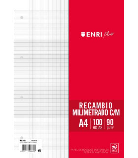 RECAMBIO ENRI PLUS A4 100h 4 TAL. MM.