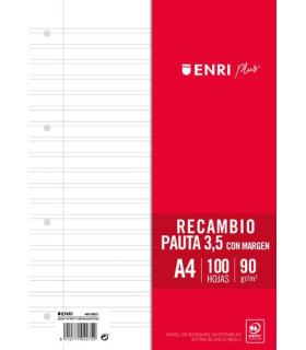 RECAMBIO ENRI PLUS A4 100h 4 TAL. PT.3,5