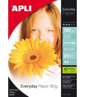 P.INKJET APLI FOTO A4 180g 20h GLOSSY