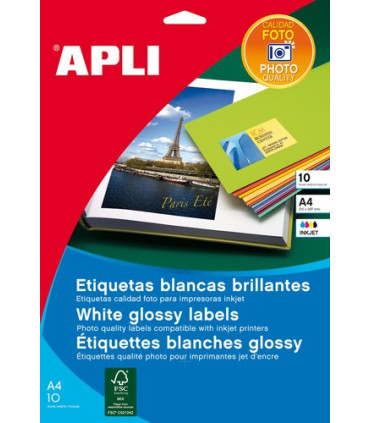 P.INKJET FOTO ADHESIVO APLI A4 10h