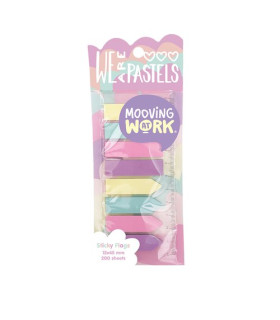 BANDERITAS ADHESIVAS MOOVING PASTEL B/8