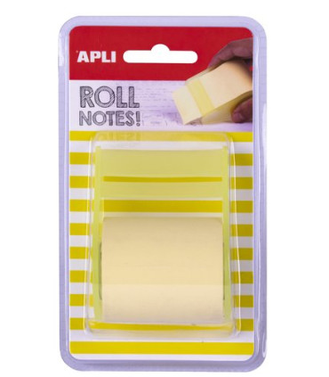 NOTAS ADHE.APLI EN ROLLO DE 8mx 5cm AMAR