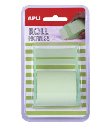 NOTAS ADHE.APLI EN ROLLO DE 8mx 5cm VERD