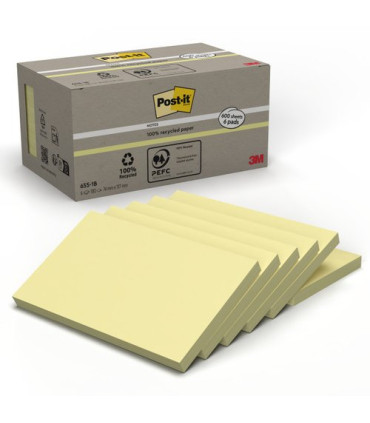 TACO NOTAS POST-IT RECICL. 655 76x127 P/