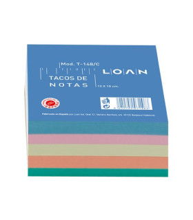 TACO NOTAS ENCOLADO COLORES 10X10