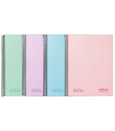 BLOC NAVIGATOR A4 80h CD.4 PASTEL SURTID