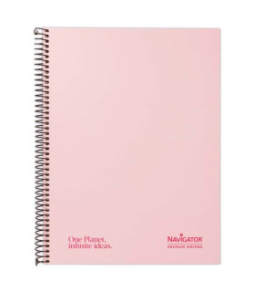 BLOC NAVIGATOR A4 120h HZ PASTEL ROSA