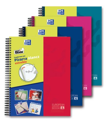 BLOC OXF. EU.BOOK 4 A4 120h CD.5 COL.(4