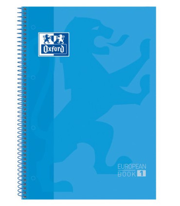 BLOC OXF. EU.BOOK 1 A4 80h CD.5 TURQUES