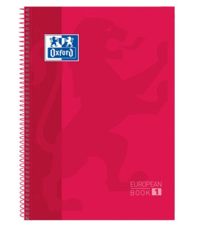 BLOC OXF. EU.BOOK 1 A4 80h CD.5 ROJO