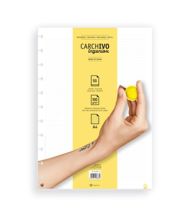 RECAMBIO CARCHIVO INGENIOX A4 50h DOTS