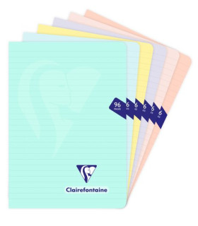 LIBRETA CLAIRE. PP A5 48 HJS.HRZ PASTEL
