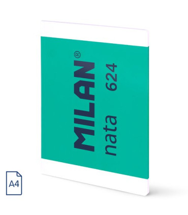 LIBRETA MILAN 624 A4 48h LISO VERDE