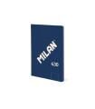 LIBRETA MILAN 430 A6 48h LISO AZUL