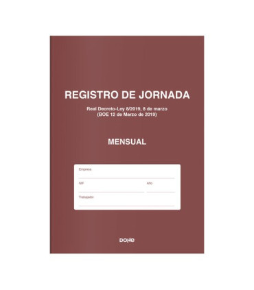 LIBRO REGISTRO DOHE A4 NAT. JORNADA