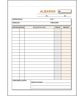 TALONARIO ALBARANES 8º NATU DUPLI LOAN