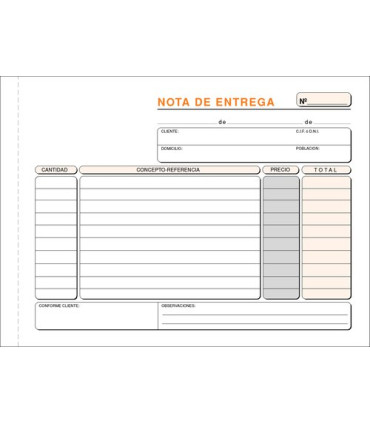 TALONARIO ENTREGAS 4º APAISADO LOAN