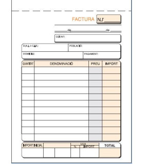 TALON. CAT. FACTURAS 8º NATU DUPLI LOAN