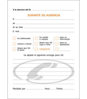 TALONARIO LLAMADAS TELEFONO 8º NATU LOAN