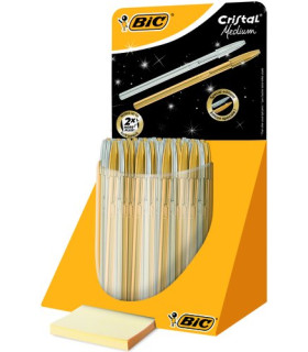 BOLIG.BIC CRISTAL ORO y PLATA EXPOSIT.40