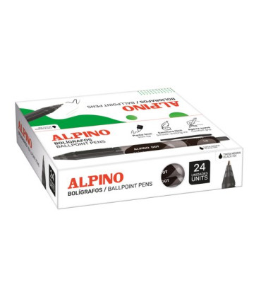 BOLIG.ALPINO DOT UNICOLOR NEGRO C/24