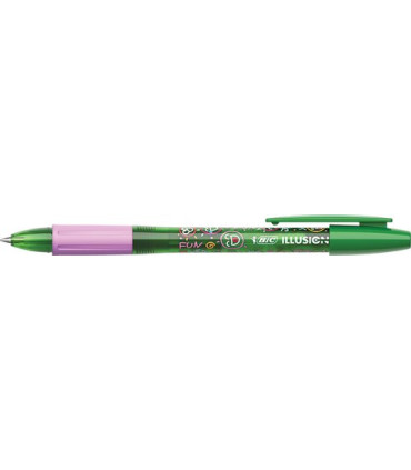 BOLIG.BORRABLE BIC GELOCITY ILLUS. VERDE