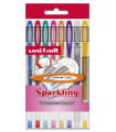 BOLIGRAFO UNI-BALL UM120 SPARKLING B/8