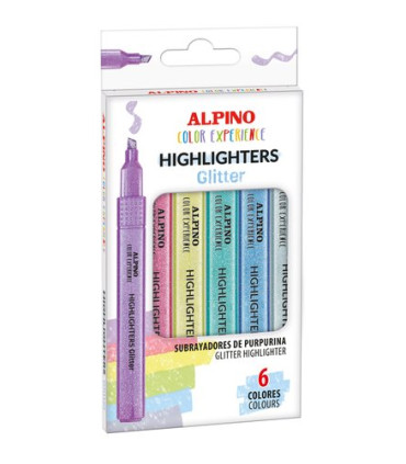 ROT.FLUOR ALPINO GLITTER ESTUCHE de 6
