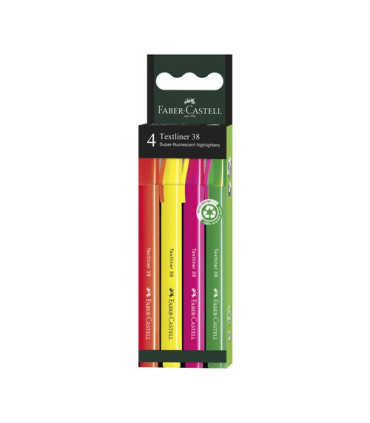 ROTUL.FLUOR FABER CASTELL 38 PACK DE 4