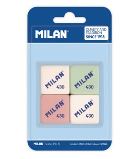 GOMA BORRAR MILAN 430 CUADRADA BLISTER 4
