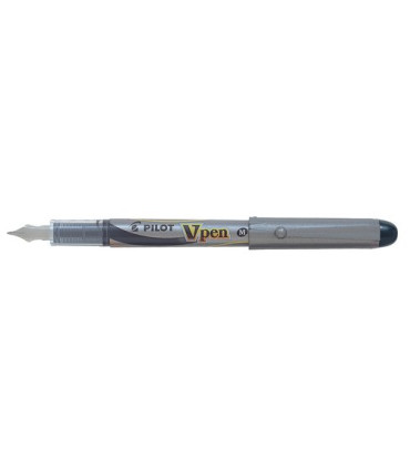 PLUMA PILOT V-PEN SILVER tinta NEGRA