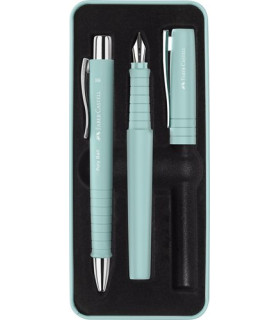 JUEGO BOL+PLUMA FABER POLY PEN AZUL
